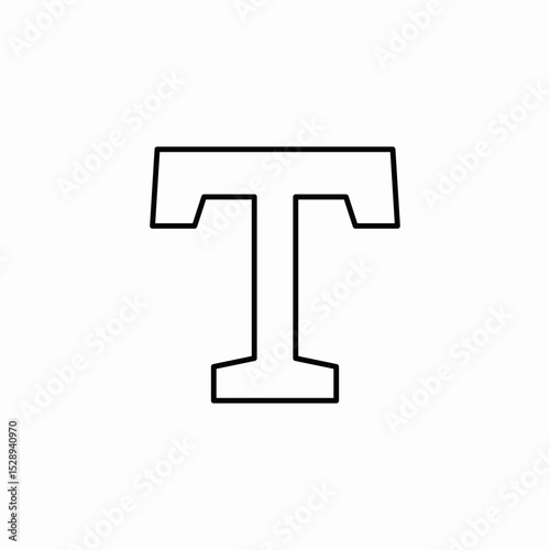 letter font icon sign vector