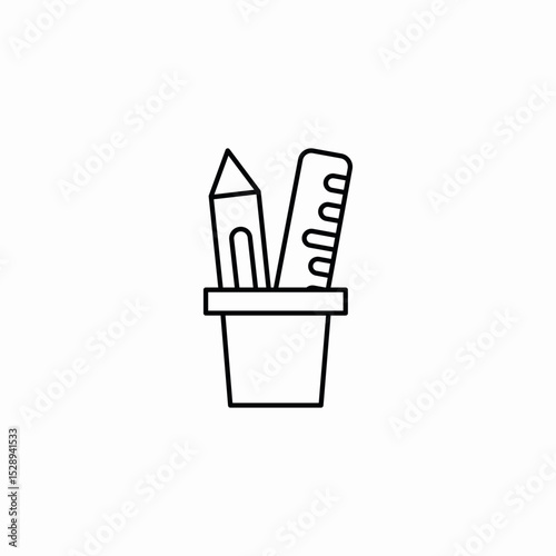 office toolcase icon sign vector