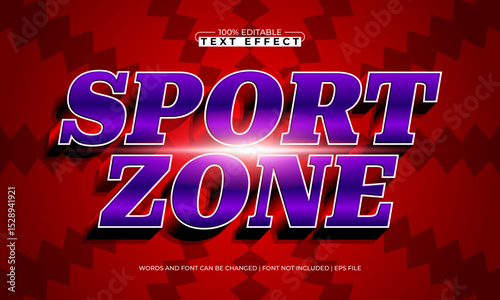 sport zone editable text effect with a race and sport text style