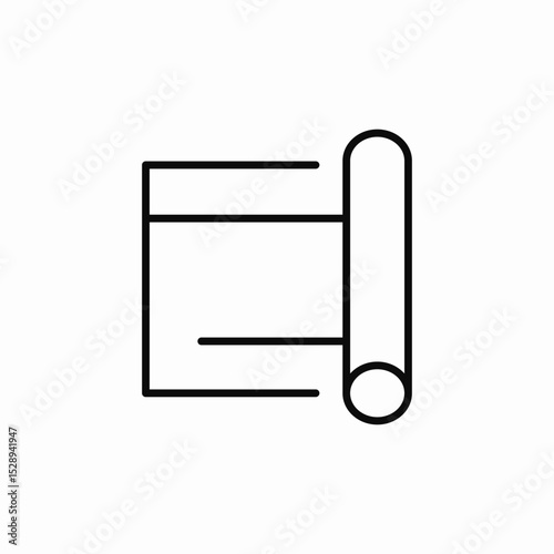 paper roll icon sign vector