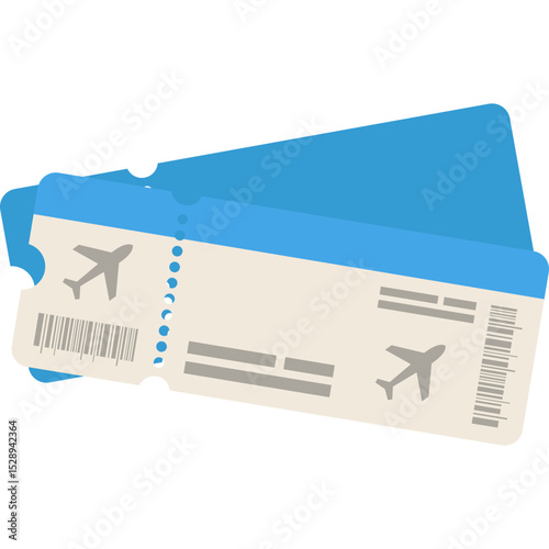 Airplane Ticket Illustration