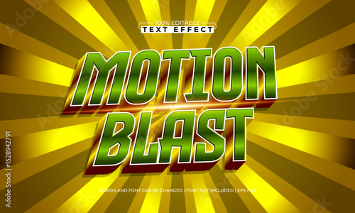 motion blast editable text effect with a race and sport text style