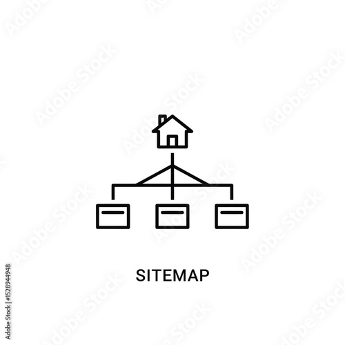 Website sitemap icon home page navigation structure