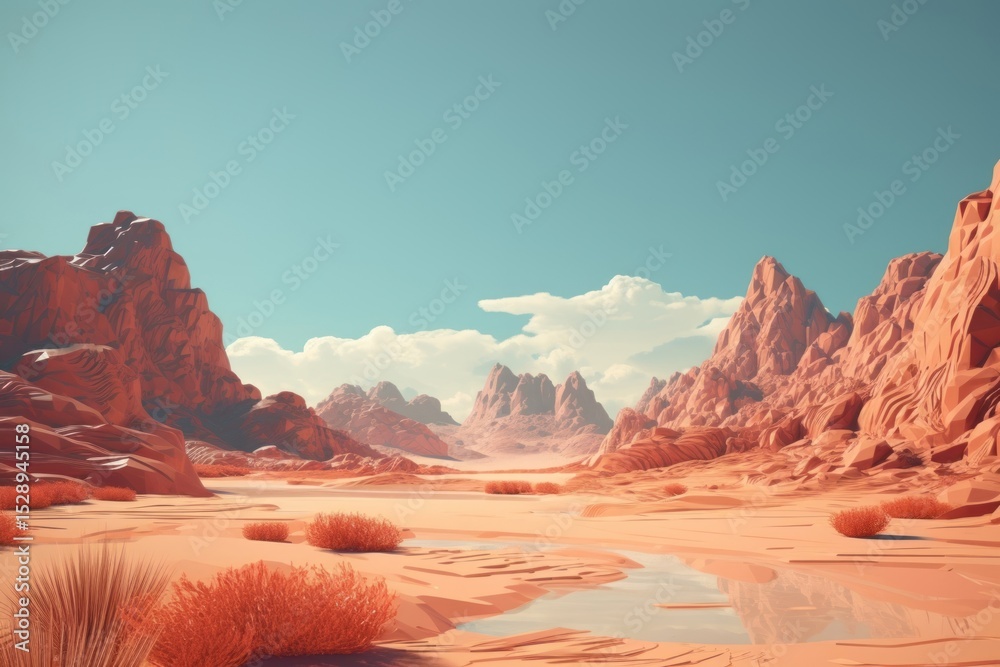 Naklejka premium Landscape outdoors desert nature.