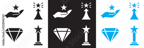 Growth and success icons .  Business, management, innovation icon.  Vector for websites, mobile interfaces, presentations, banner, visual branding etc. EPS 10