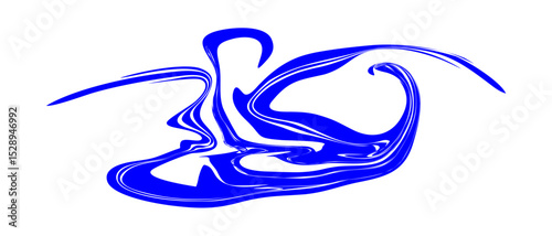 Abstract blue wavy liquid design for posters, banners, and creative projects