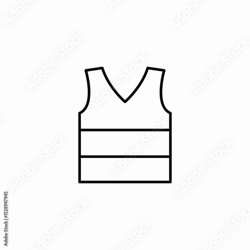 contrast vest icon sign vector