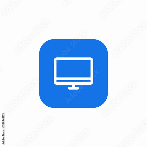 desktop computer icon sign vector