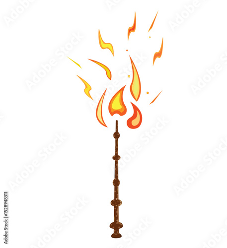 magic wand cartoon style , elder wand vector