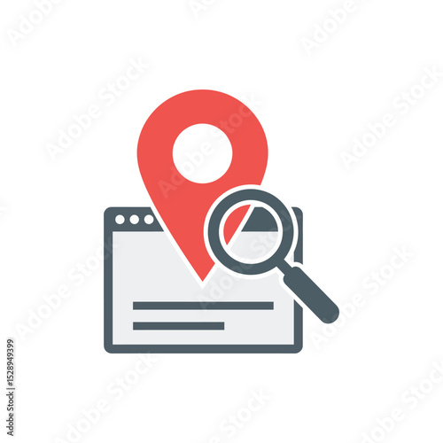 Location based search website icon graphic