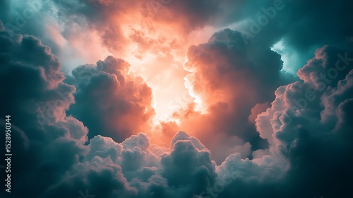 Dramatic Sky with Colorful Clouds at Dusk and Dawn Inspiration, Dramatic Storm Clouds with Lightning
