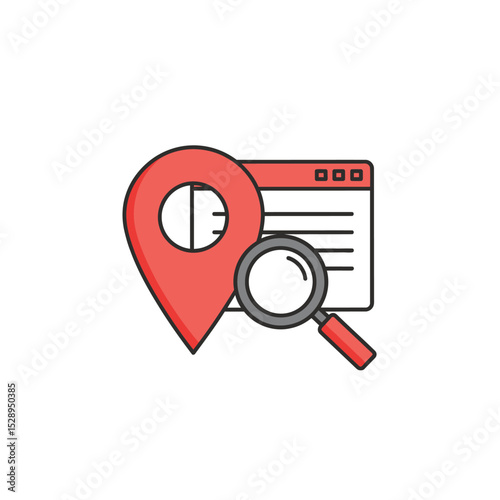 Location based search engine optimization icon