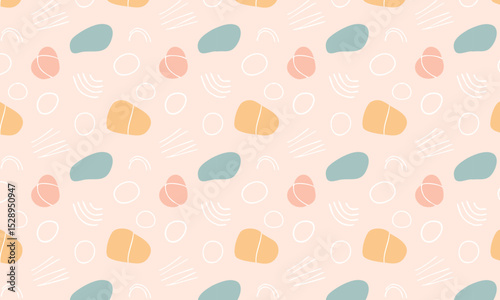 Soft pastel abstract seamless pattern for nursery and kids