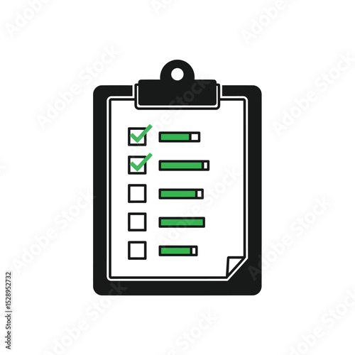 Checklist clipboard icon progress report task management