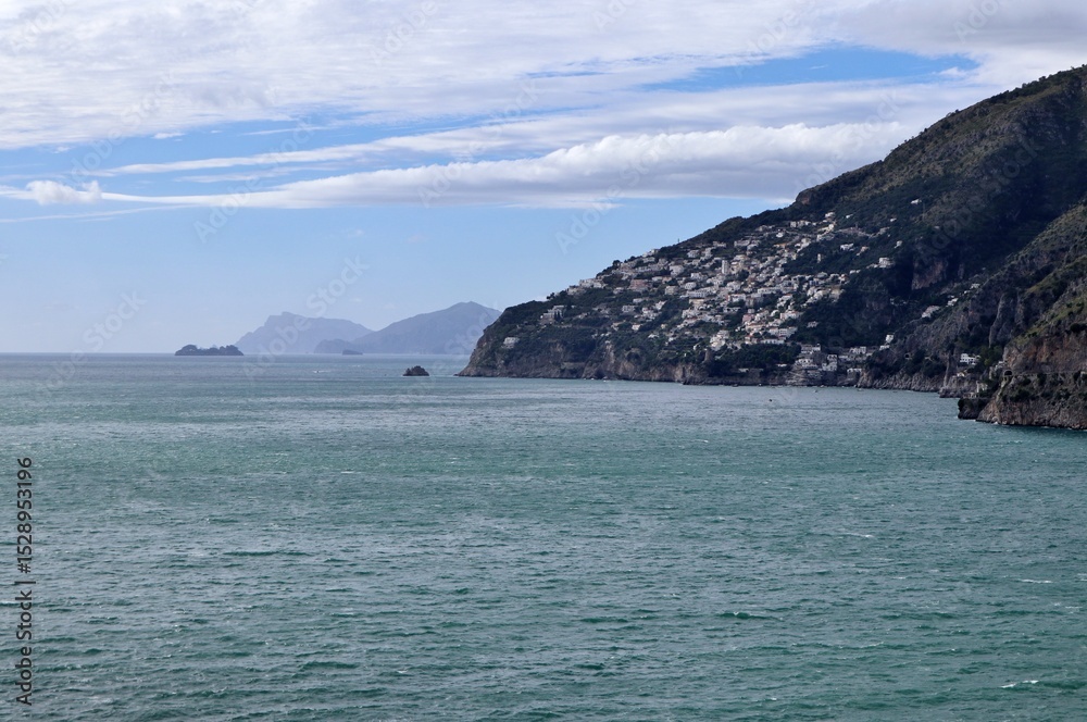 Fototapeta premium Conca dei Marini - Scorcio di Praiano da Torre di Conca