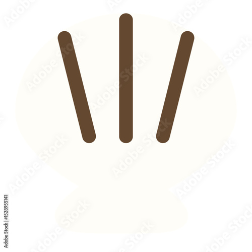 Flat illustration of scallop shell icon
