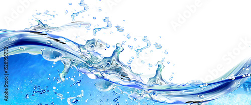 water splash on white background