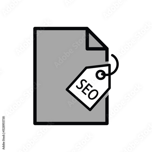 Seo document file icon graphic