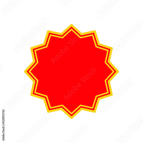 Price sticker, sale or discount sticker, sunburst badges icon