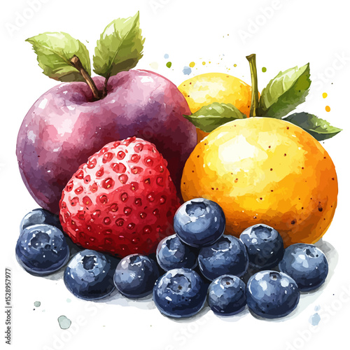 fresh fruit and berries
