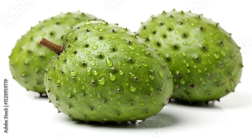 Fresh Sour sop Fruits with Water Droplets