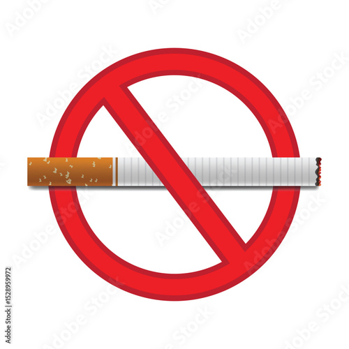 Non smoking icon. Stop, no smoking sign