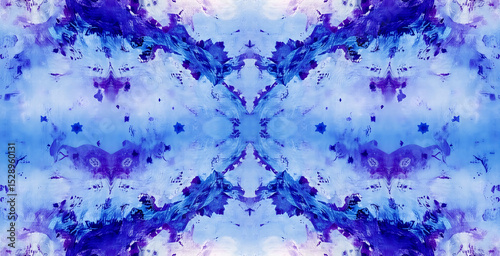 Abstract blue and purple watercolor texture, fluid paint effect, vibrant background.