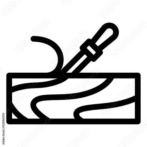 wood carving vector icon