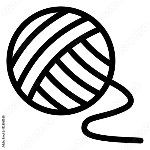 yarn ball vector icon