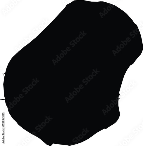 vector silhouette map of zanzibar island isolated on white background perfect for design and cartographic use