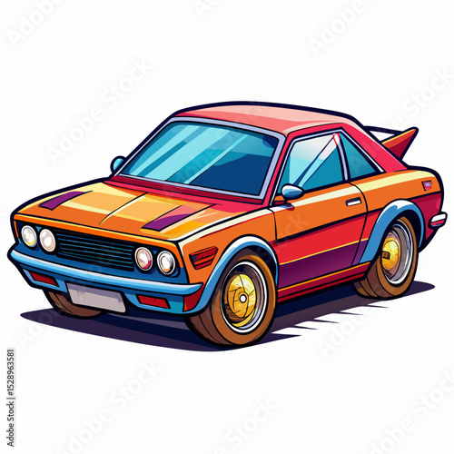 Illustration of a car isolate on white background 