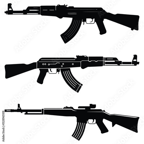 assault rifle vector illustration