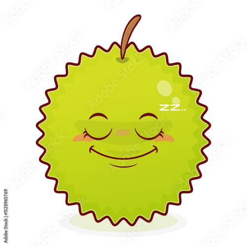 durian sleep face cartoon cute