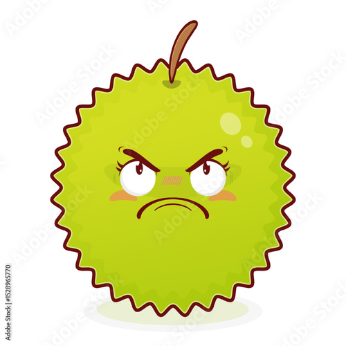 durian angry face cartoon cute