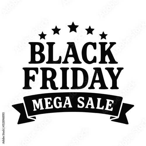 A bold and modern Black Friday logo design featuring dynamic typography, discount tags, shopping cart icons, and a vibrant color scheme of red, black, and white. Perfect for sale banners, social media