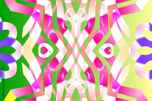 seamless mosaic Beautiful glow colour gradient flower line art pattern wallpaper ornament for commercial ads	