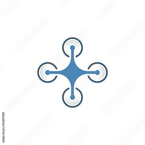 Simple drone icon isolated on white background
