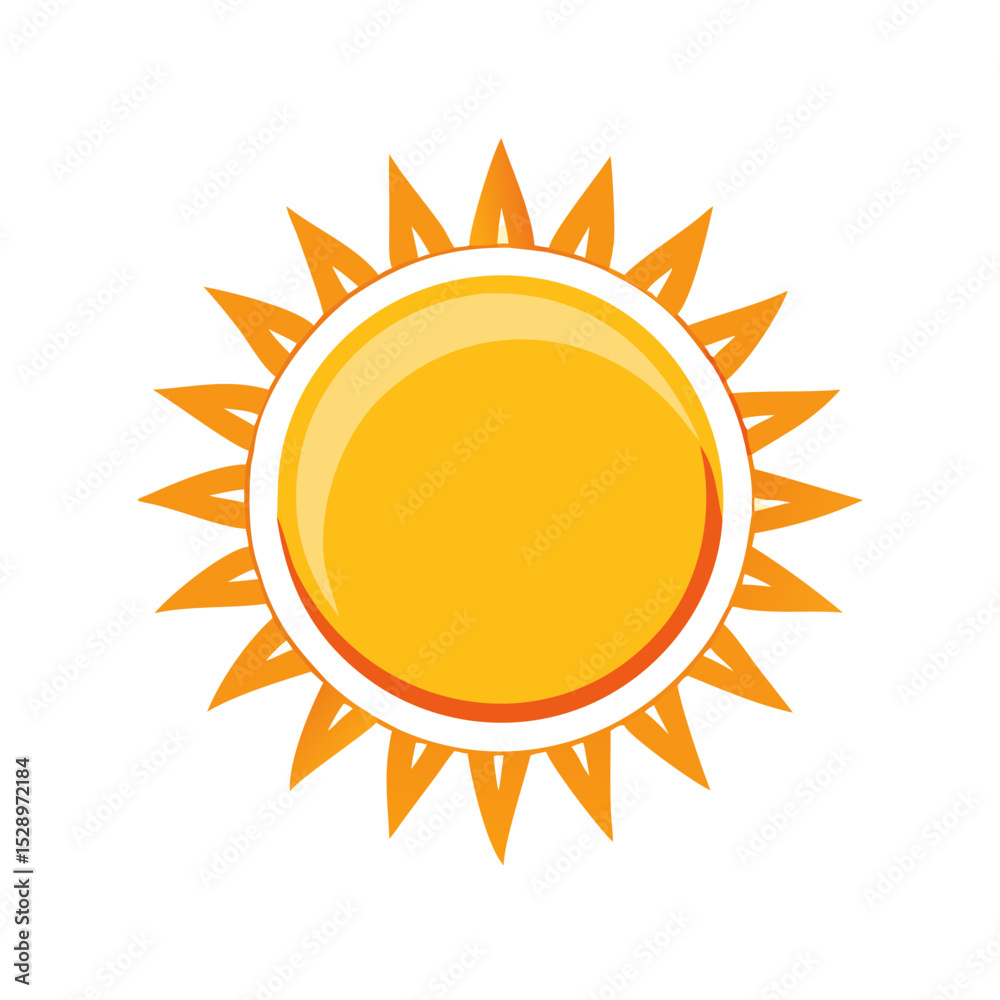 Sun vector illustration isolated on white background Sun vector illustration isolated on white background