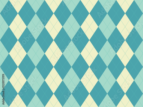 Elegant pastel argyle pattern.  Perfect for backgrounds, textiles, or stationery design.  Subtle yet sophisticated, this repeating diamond motif evokes feelings of classic style and timeless elegance.