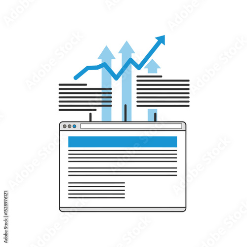 Website traffic growth and content marketing success