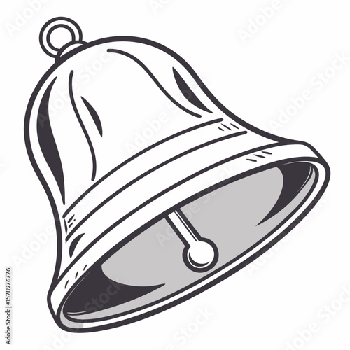 vector illustration of a bell