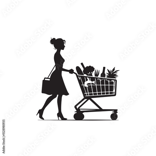 woman shopping in the supermarket