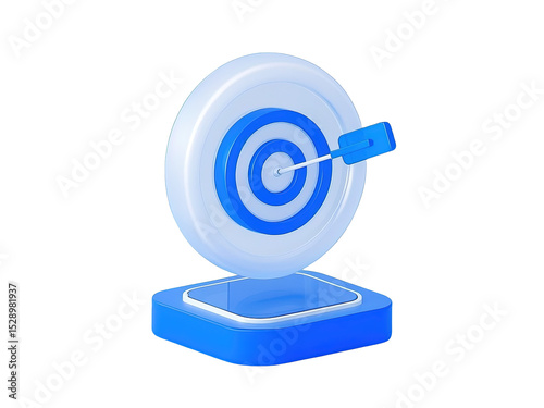 3D Target Icon for Business Strategy