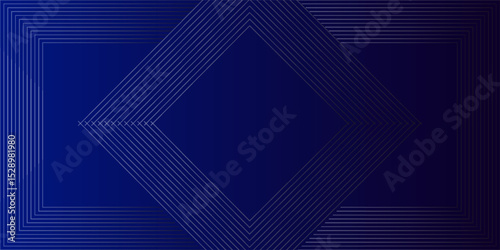 Dark blue background. Modern lines curves abstract presentation background. Luxury paper cut background.