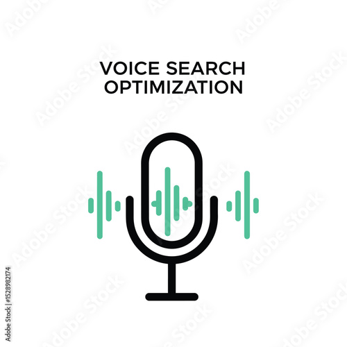 Voice search optimization icon graphic