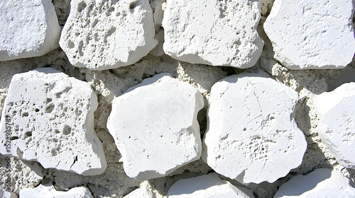 Wallpaper Mural Textured White Stone Wall with Unique Shapes and Natural Patterns for Architectural Background Torontodigital.ca