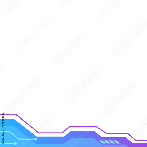 Gradient Futuristic Tech Footer