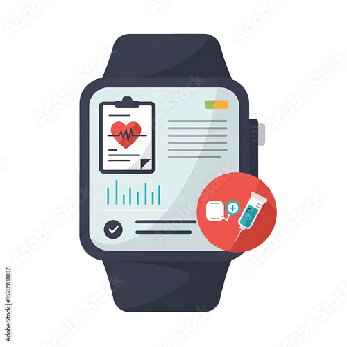 Smartwatch Health App Illustration