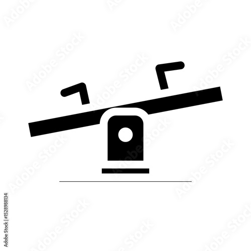 seesaw glyph icon