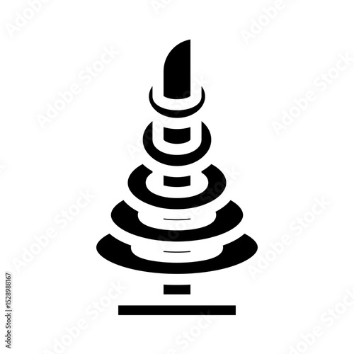 stacking rings glyph icon